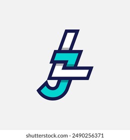 Initial Letter JL or LJ Logo, Monogram Logo letter J with L combination, design logo template element, vector illustration
