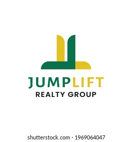 Initial Letter JL LJ for Realty Real Estate Capital Properties Simple Elegant Minimalist Unique Retro Vintage Logo Design