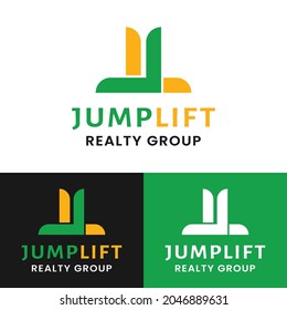 Letra inicial JL LJ para propiedades inmobiliarias inmobiliarias simple Elegancia Minimalista Único Diseño de logotipo retro vintage	
