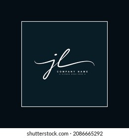 Initial Letter JL logo - Handwritten Signature Style Logo