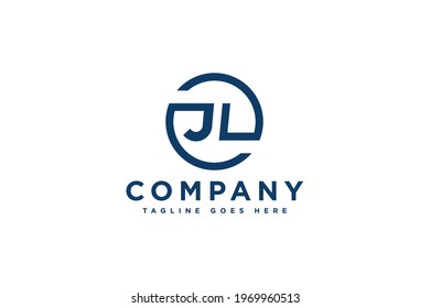 Initial Letter JL Logo. letter JL isolated on white Background.Flat Vector Logo Design Template Element.