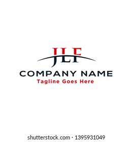 Initial letter JLF, overlapping movement swoosh horizon logo company design inspiration in red and dark blue color vector