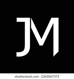 Letra inicial Diseño del logotipo JM Signo de símbolo creativo moderno