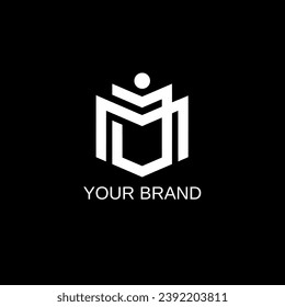 letra inicial diseño del logotipo de JM