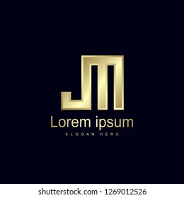 Initial Letter JM Logo Template Vector Design