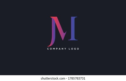 Initial Letter JM or MJ Logo Design vector Template. Creative Abstract JM Logo Design Vector Illustration