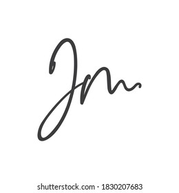 letra inicial diseños vectores de logotipo jm o mj
