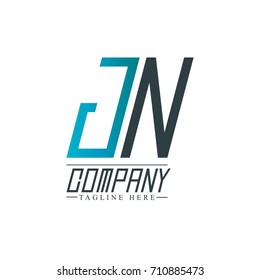 Initial Letter JN Design Logo Template