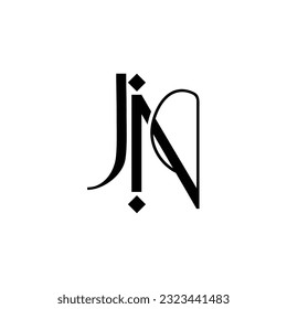 Initial letter JN logo design creative