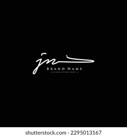 Initial Letter JN Logo - Handwritten Signature logo