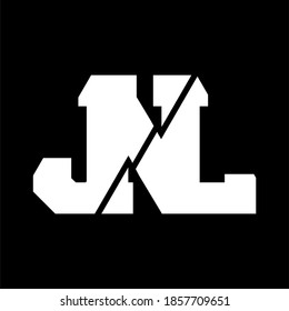 Initial Letter JNL logo template in flat design monogram illustration