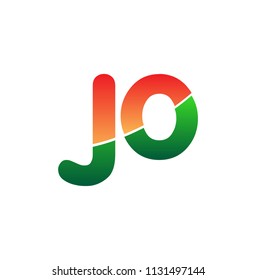 Initial Letter JO Logo Lowercase, colorful logotype Modern and Simple Logo Design.
