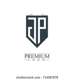 Initial Letter JP Company Design Logo Template