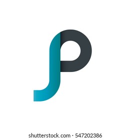 Initial Letter Jp Jo Rounded Circle Stock Vector (Royalty Free ...