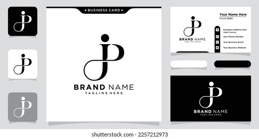 Initial Letter JP logo design template