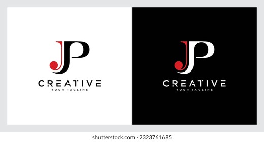 Initial Letter JP Logo Design vector Template.