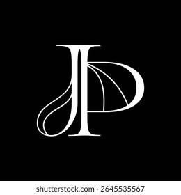 Initial letter JP logo design 