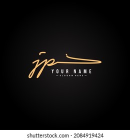 Initial Letter JP Logo - Handwritten Signature Style logo