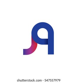 Initial Letter JQ SQ Rounded Lowercase Logo