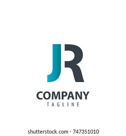 Initial Letter JR Design Logo