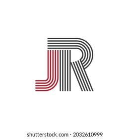 Initial Letter JR Logo Design Template. Modern Logo Combination Letter J With Letter R