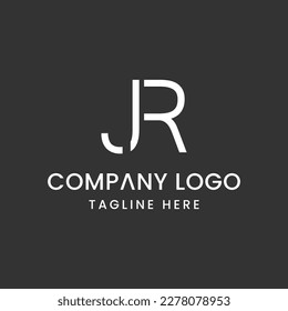 Letra inicial Diseño del logotipo JR Signo de símbolo creativo moderno