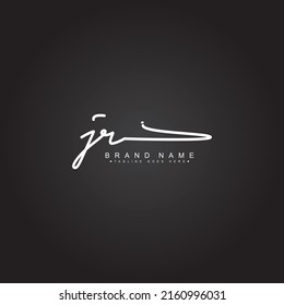 Logo de la carta inicial JR - Logo de la firma manuscrita