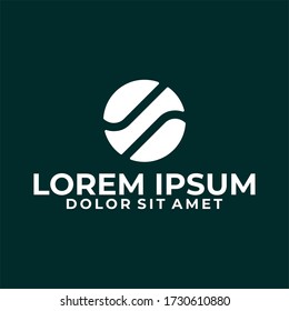 Plantilla de logotipo de letra inicial jr con ilustración de espacio negativo en círculo redondeado en un símbolo de monograma de diseño plano