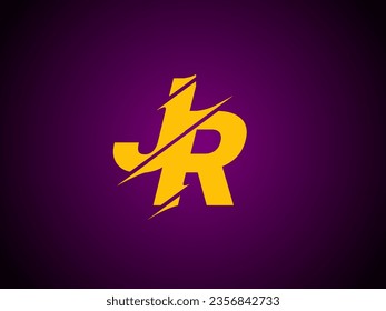 Initial Letter JR typography logo design