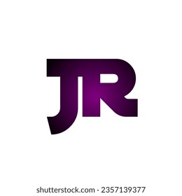 Initial Letter JR typography logo design