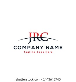 Initial letter JRC, overlapping movement swoosh horizon logo company design inspiration in red and dark blue color vector