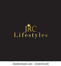 Initial letter JRC, overlapping movement swoosh horizon logo company design inspiration in red and dark blue color vector.