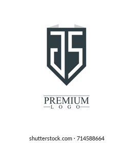 Initial Letter JS Company Design Logo Template