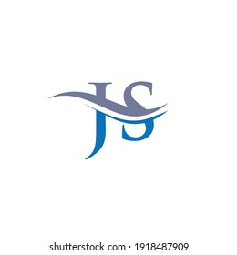 Initial Letter JS Linked Logo for business and company identity. Modern Letter JS Logo Vector Template with modern trendy