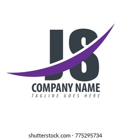 Initial Letter JS Overlapping Logo