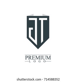 Initial Letter JT Company Design Logo Template