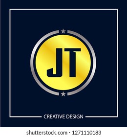 Initial Letter JT Logo Template Design