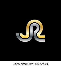 Initial Letter JU Linked Design Logo Company