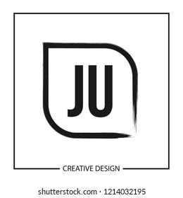 Initial Letter JU Logo Template Design