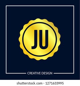Initial Letter JU Logo Template Design