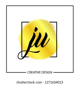 Initial Letter JU Logo Template Design