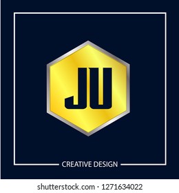 Initial Letter JU Logo Template Design