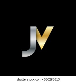 Initial Letter JV JN Rounded Lowercase Logo