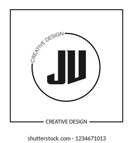 Initial Letter JV Logo Template Design
