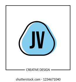 Initial Letter JV Logo Template Design