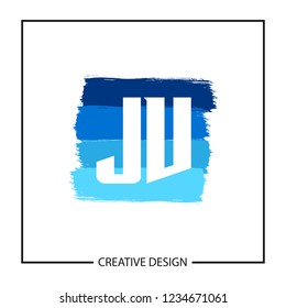 Initial Letter JV Logo Template Design