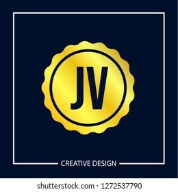 Initial Letter JV Logo Template Design