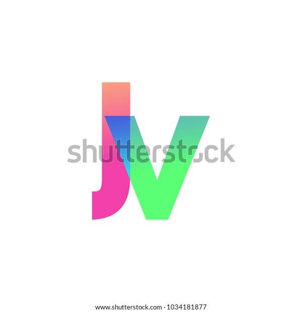 Initial Letter Jv Lowercase Logo Green Stock Vector (Royalty Free ...