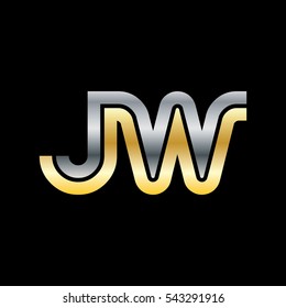 Initial Letter JW Linked Design Logo Company