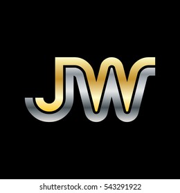 Initial Letter JW Linked Design Logo Company